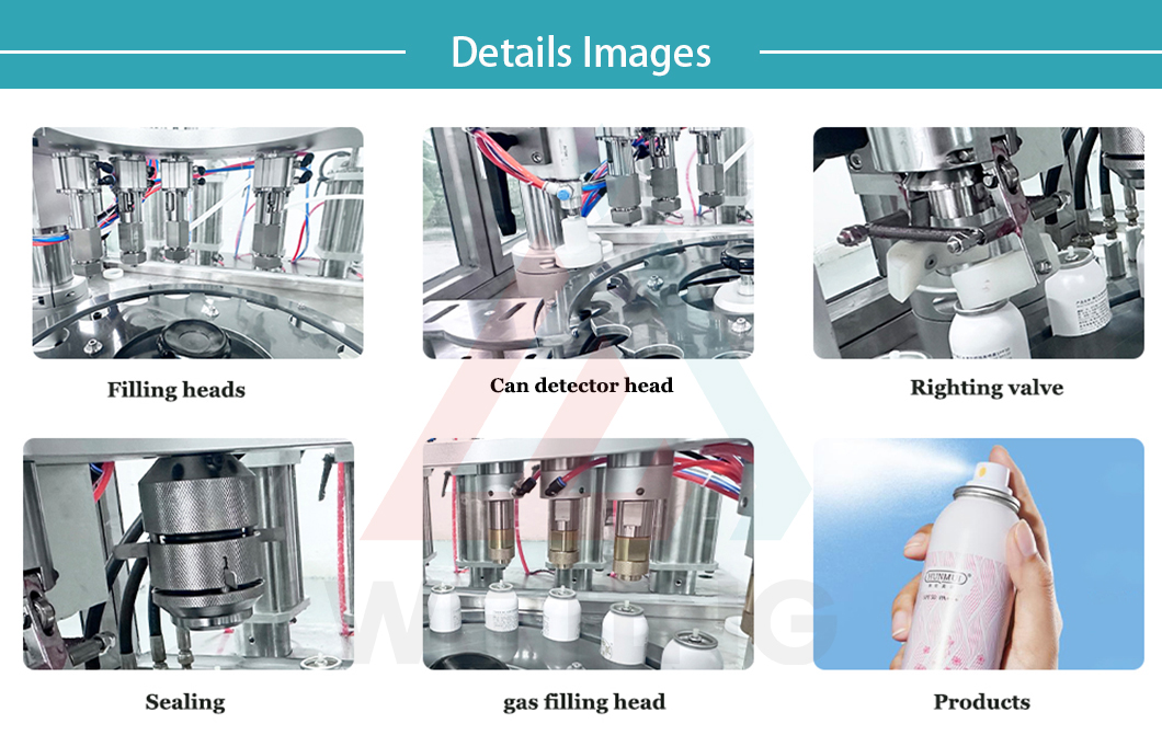 Подробные изображения машины для наполнения аэрозолей