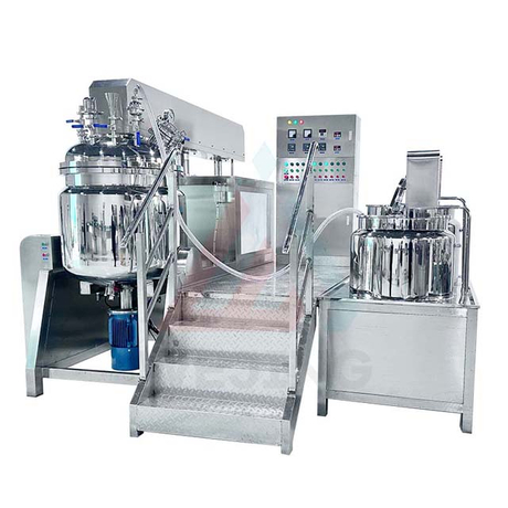 300L химический эмульгатор для лосьона для тела, вакуумный гомогенизирующий эмульгатор, машина для производства смесителя 