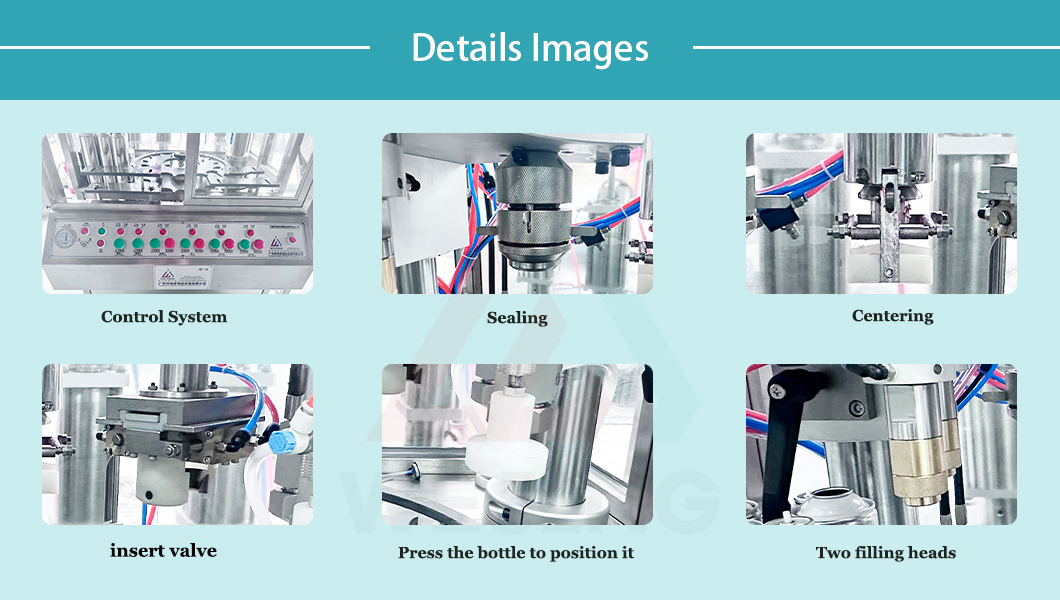 Машина для наполнения аэрозолей со вставным клапаном